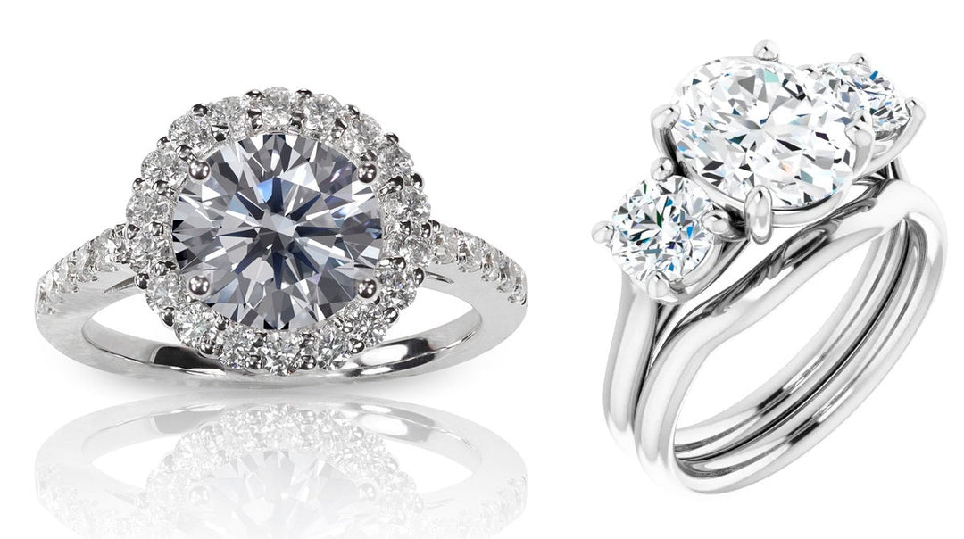 Halo Ring or 3-Stone Ring - BVW Jewelers - Fine Engagement Rings & Custom Designs