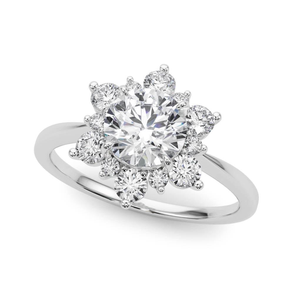 Halo Diamond Engagement Ring