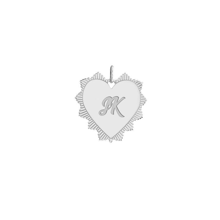 Engravable Spike Heart Pendant