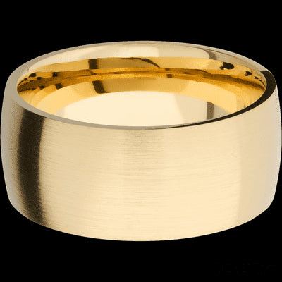 10 mm wide Domed 14K Yellow Gold band.