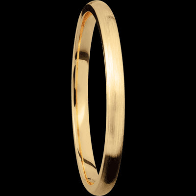 2 mm wide Domed 14K Yellow Gold band.