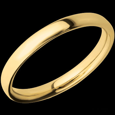 3 mm wide Ultra Comfort (our most comfortable profile) 14K Yellow Gold band.