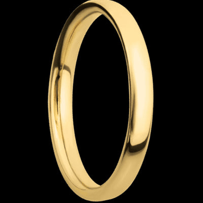 3 mm wide Ultra Comfort (our most comfortable profile) 14K Yellow Gold band.