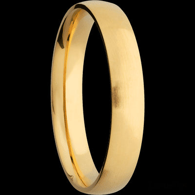 4 mm wide Domed 14K Yellow Gold band.