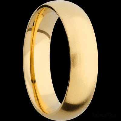 6 mm wide Domed 14K Yellow Gold band.