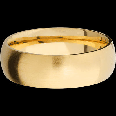 7 mm wide Domed 14K Yellow Gold band.