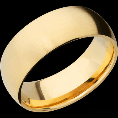 8 mm wide Domed 14K Yellow Gold band.