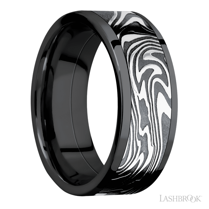 Zirconium with Polish Finish and Kinetic Inlay