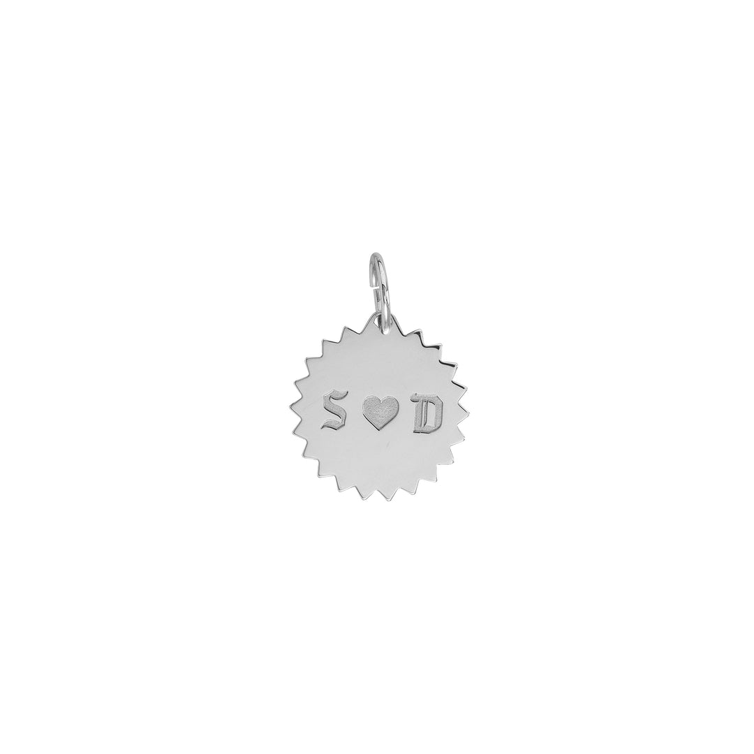 Jagged Circle Engravable Charm