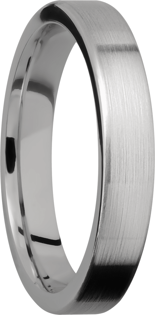 Titanium 4mm flat band with slightly rounded edges