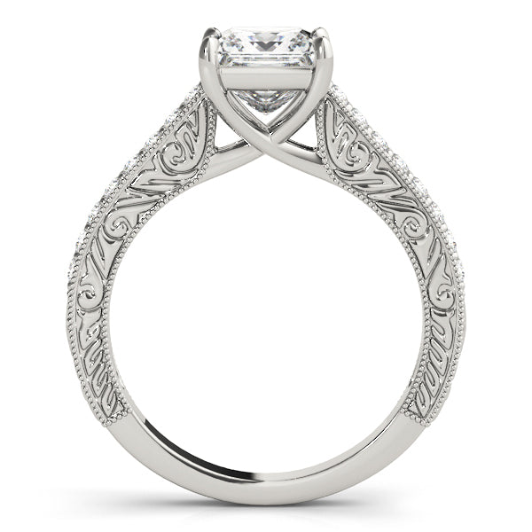 Single Row Diamond Engagement Ring