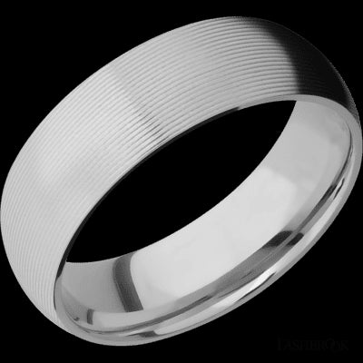 7 mm wide Domed Titanium band.