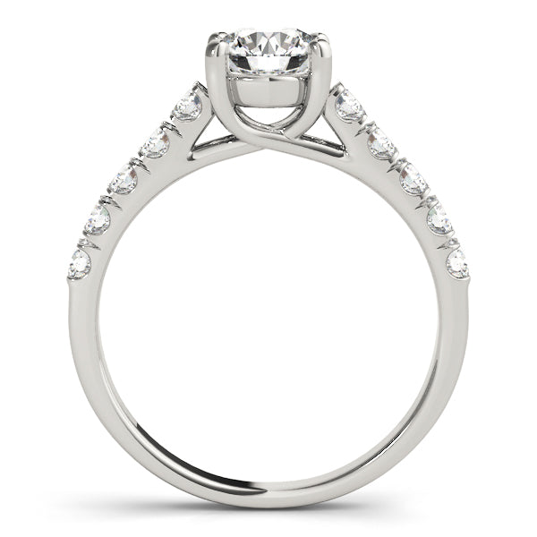 Single Row Diamond Engagement Ring