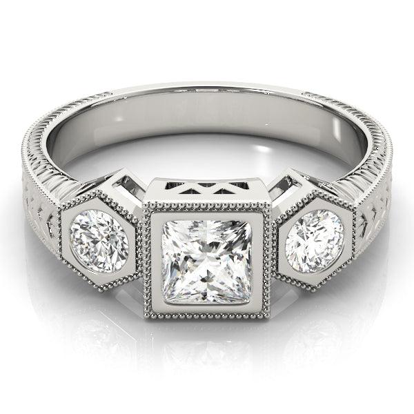 Three Stone Diamond Engagement Ring