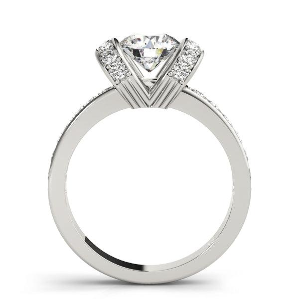 Single Row Diamond Engagement Ring