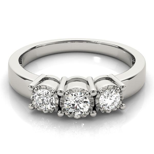 Three Stone Diamond Engagement Ring