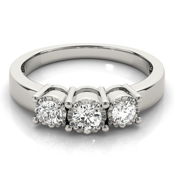 Three Stone Diamond Engagement Ring