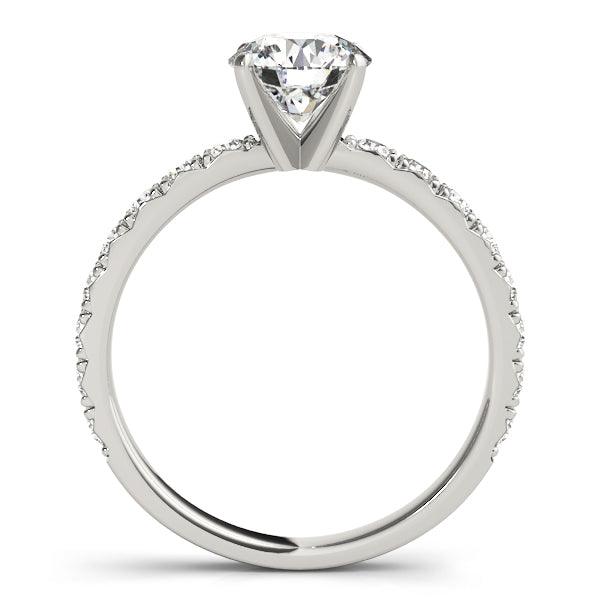 Single Row Diamond Engagement Ring