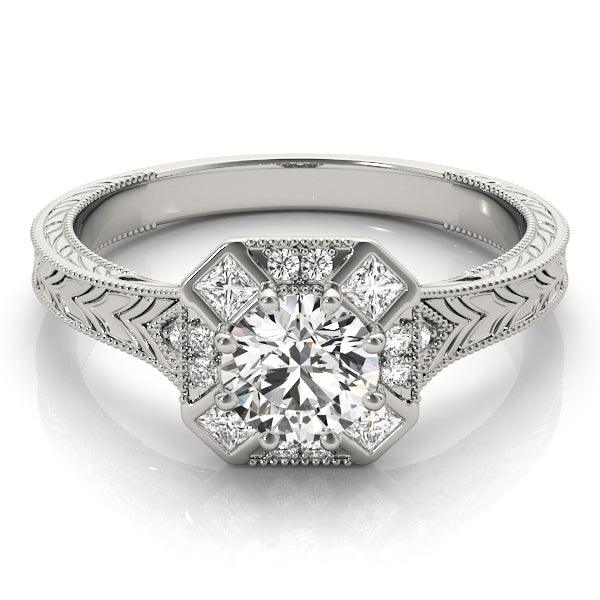 Halo Diamond Engagement Ring