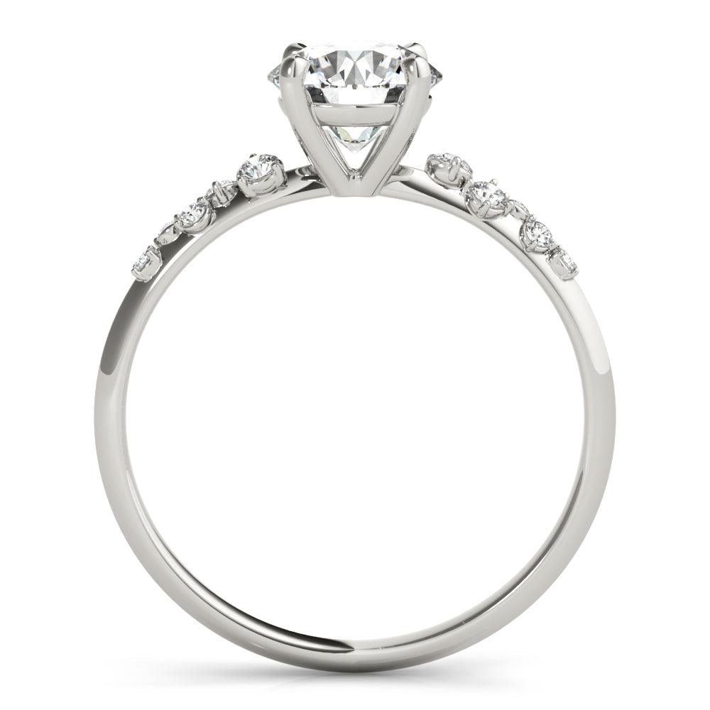 Single Row Diamond Engagement Ring