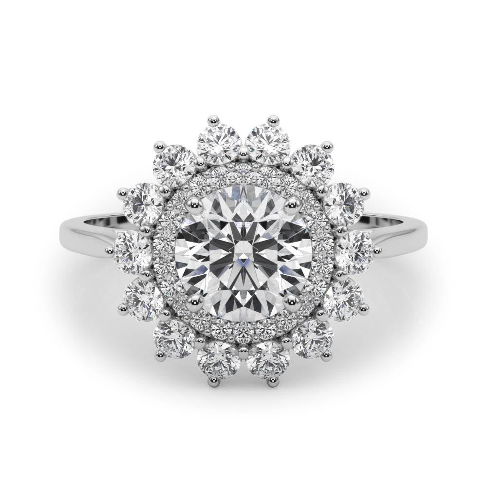 Halo Diamond Engagement Ring