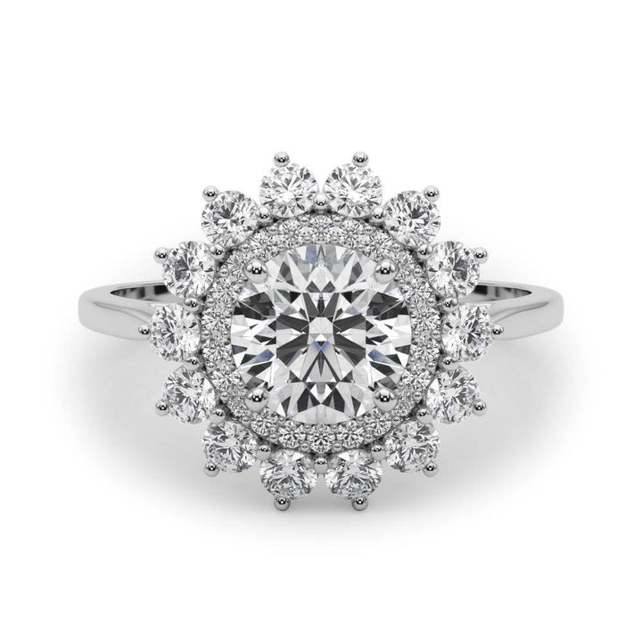 Halo Diamond Engagement Ring