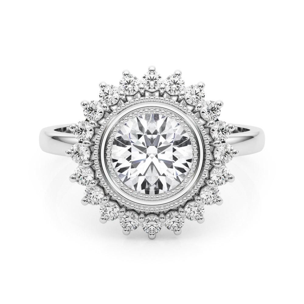 Halo Diamond Engagement Ring