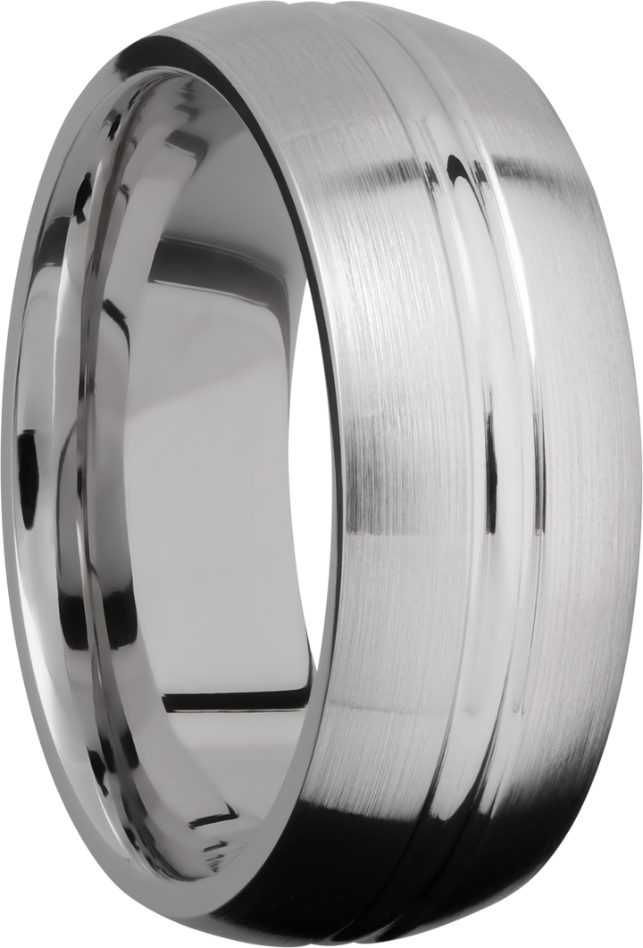 Titanium 8mm domed band