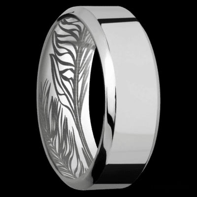 8 mm wide High Bevel Titanium band.