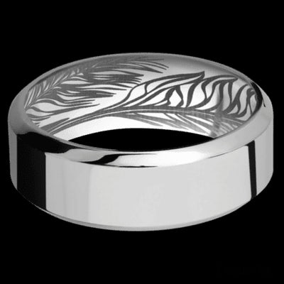 8 mm wide High Bevel Titanium band.