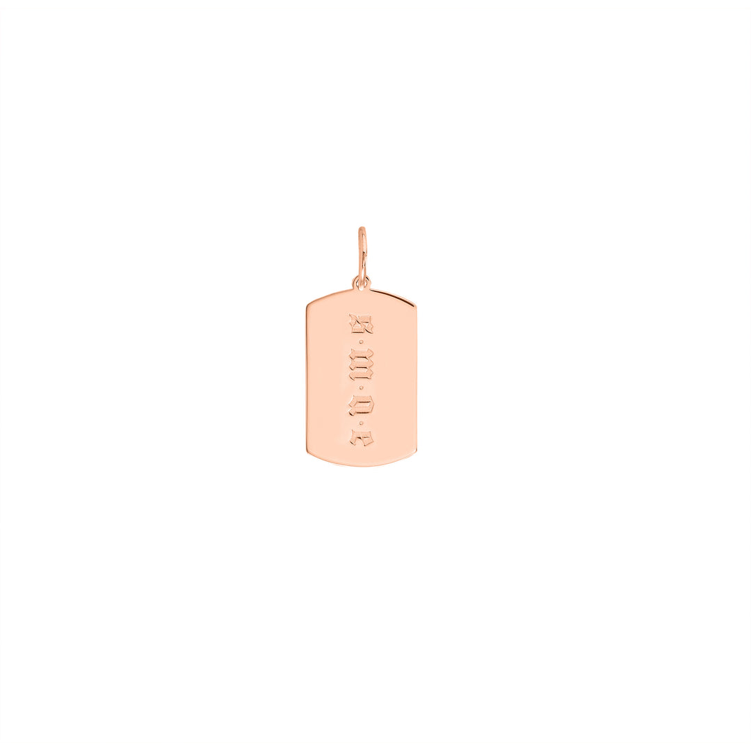 Dog Tag Engravable Charm