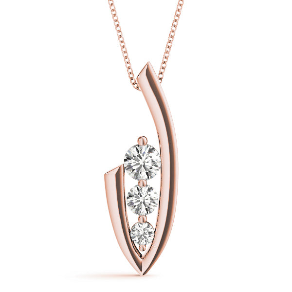 Three Stone Diamond Pendant