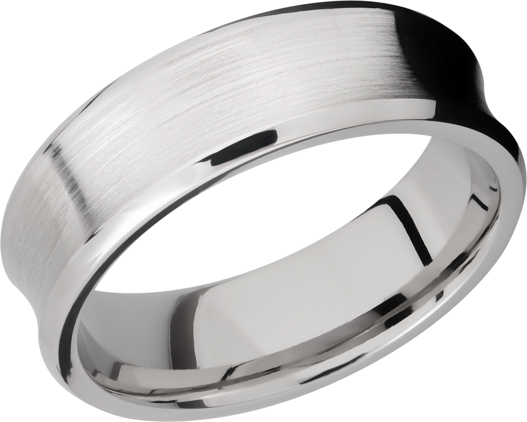 Cobalt chrome 7mm concave beveled band