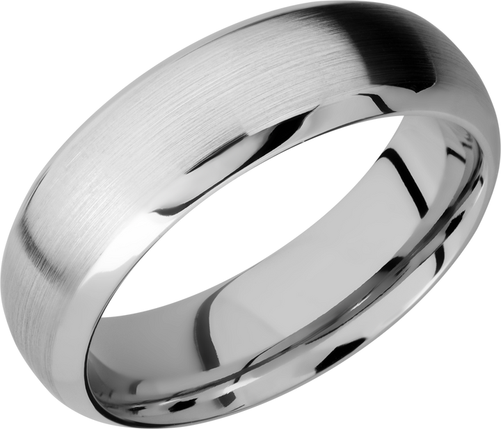 Cobalt chrome 7mm domed beveled band