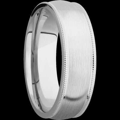 7 mm wide Domed Milgrain Edges Cobalt Chrome band.