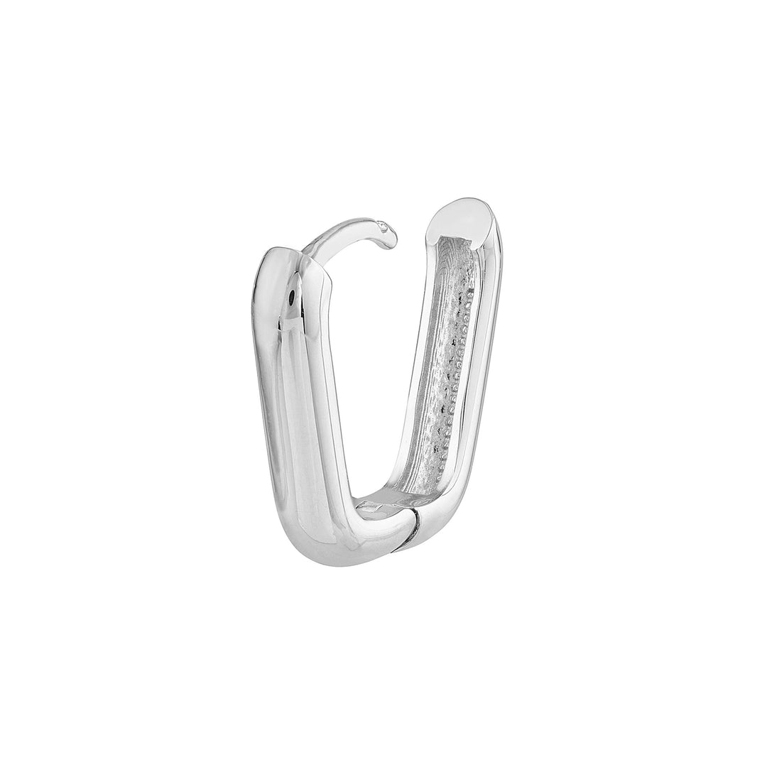 15mm Oblong Polished Mini Hoops