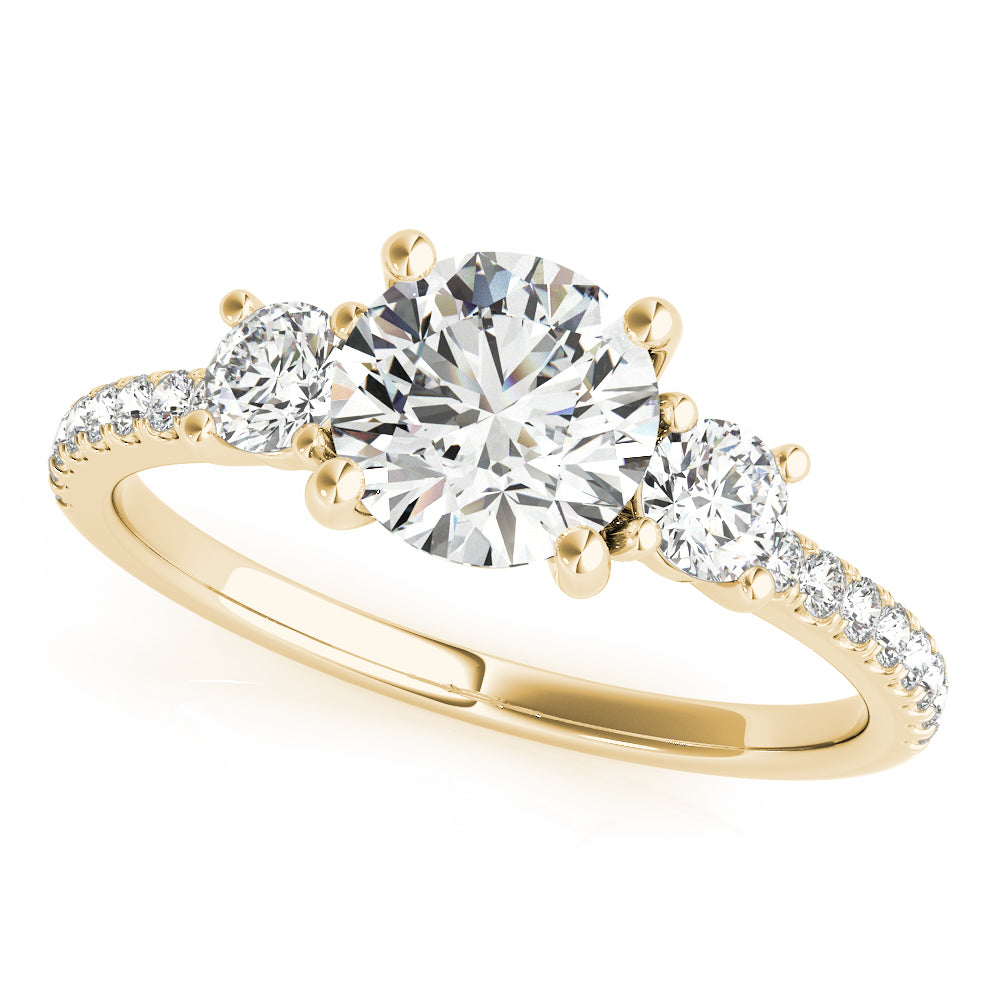 Three Stone Diamond Engagement Ring