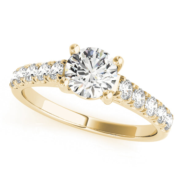 Single Row Diamond Engagement Ring