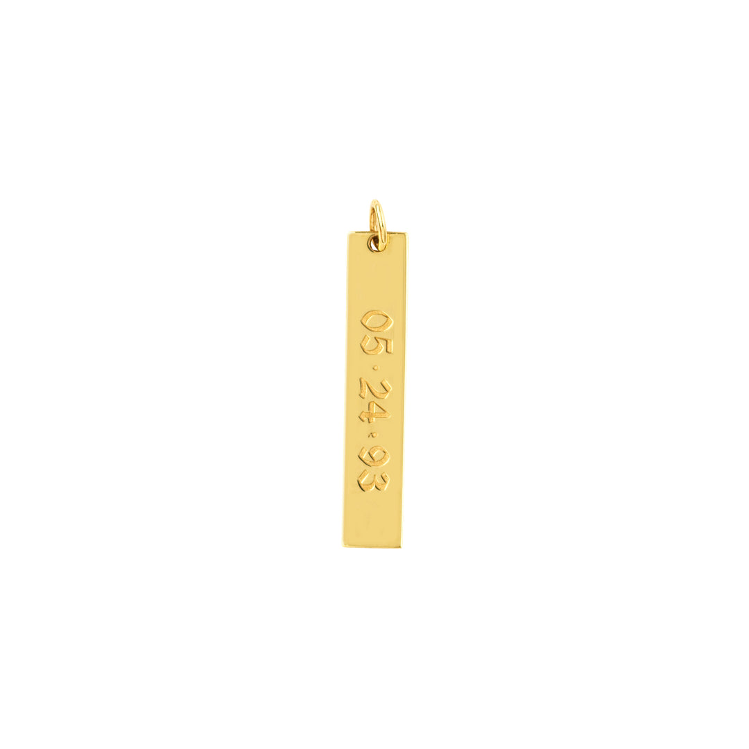 Medium Vertical Bar Engravable Charm