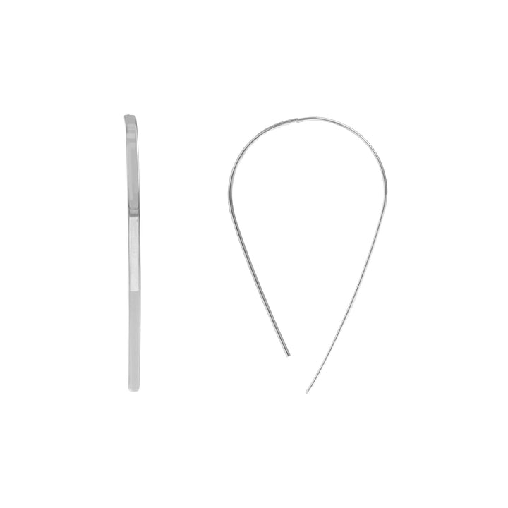 Curved Flat Wire Earrings