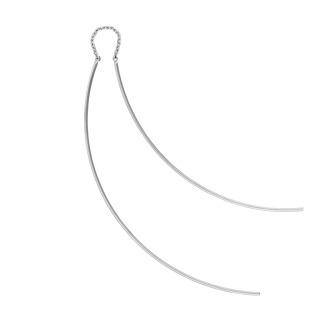 Curved Wire Threader Earrings