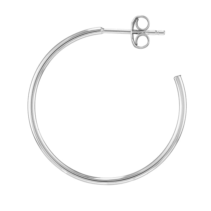 25mm x 1.2mm Hoop Post Earrings