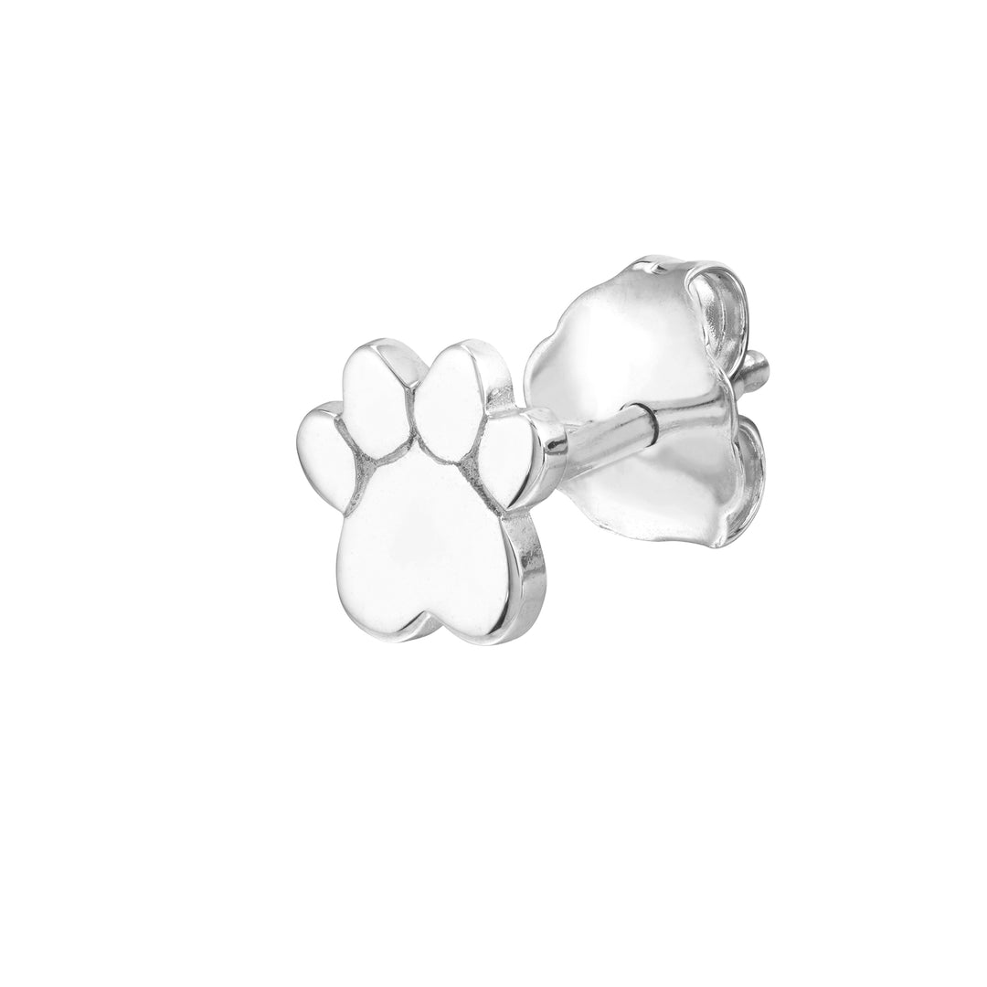 Dog Paw Stud Earrings on Post Back