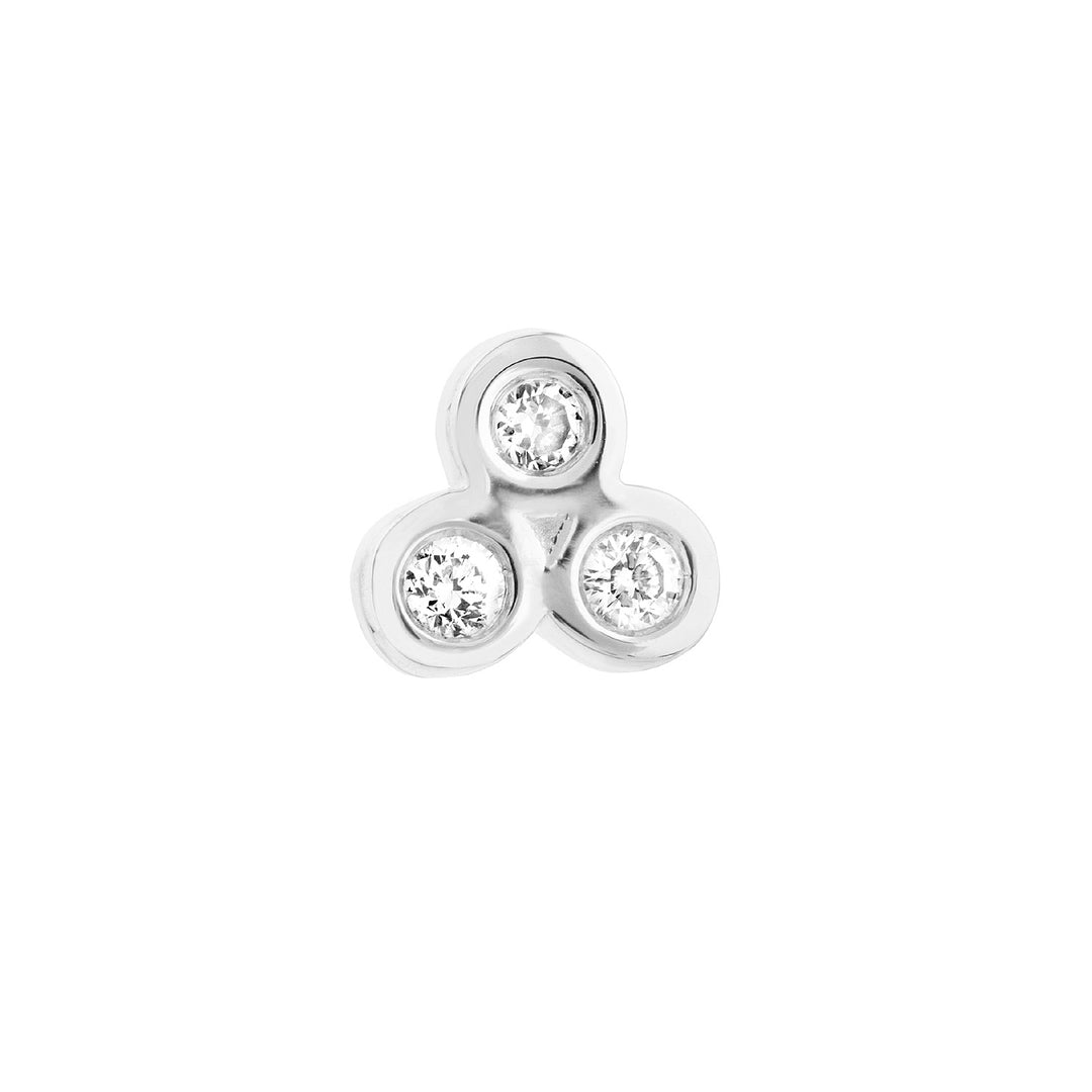 1/10tcw Diamond Trinity Stud Earrings