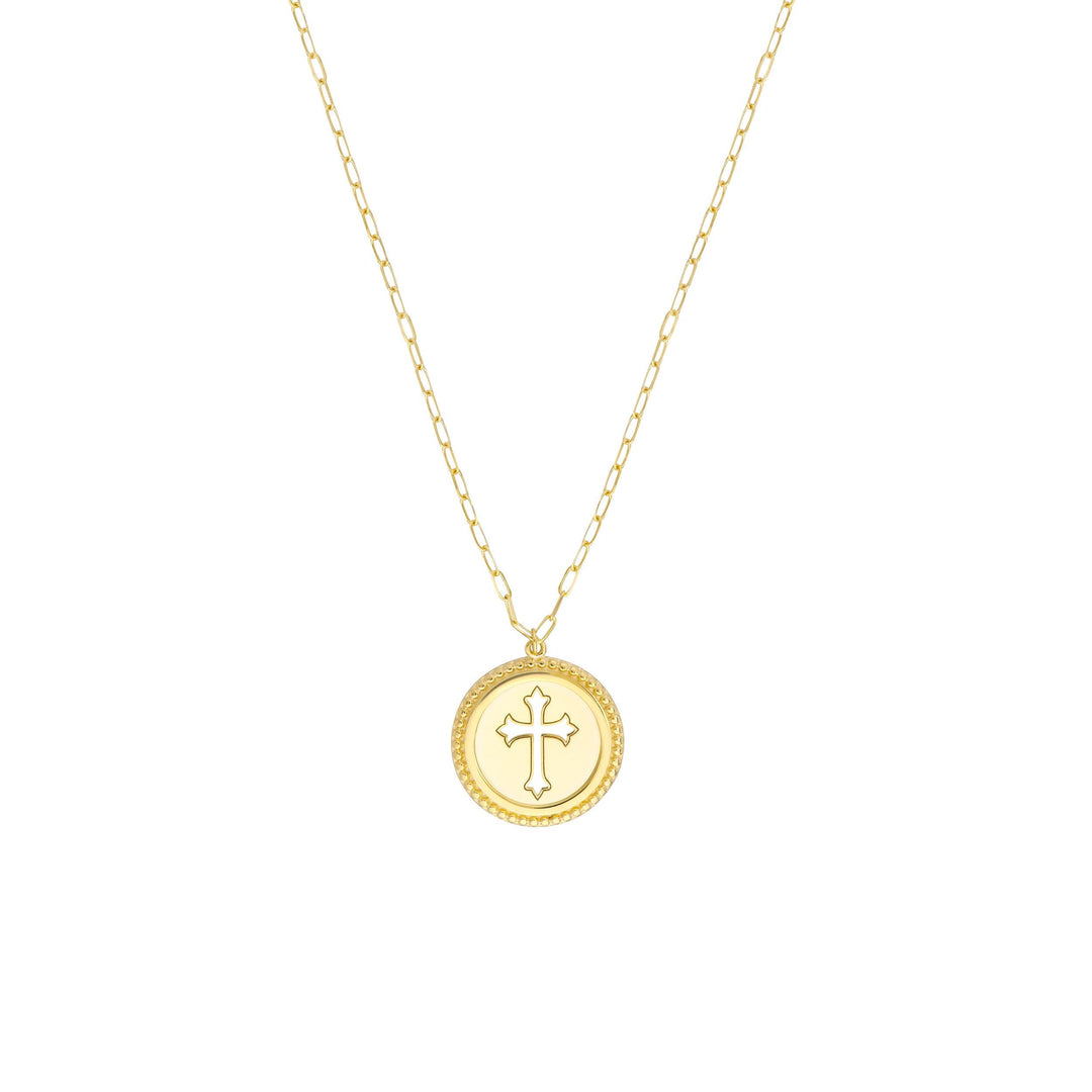 Cutout Cross Medallion Necklace