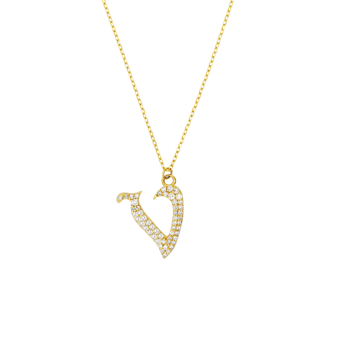 Diamond Gothic V Necklace