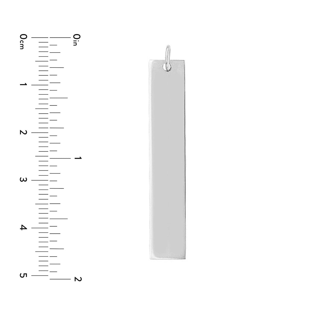 X-Long Vertical Bar Engravable Charm