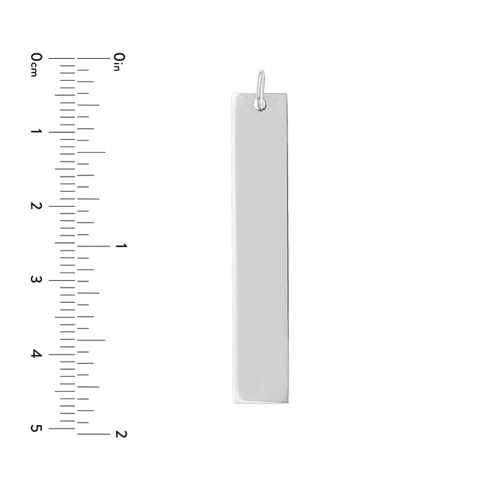 X-Long Vertical Bar Engravable Charm