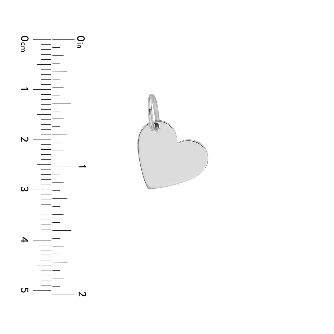 Small Slanted Heart Engravable Charm