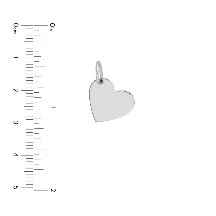 Small Slanted Heart Engravable Charm